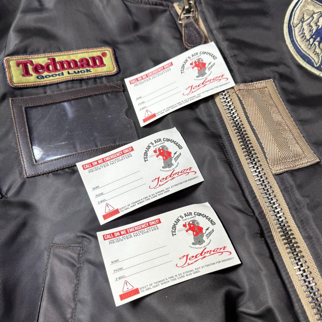 【美品】テッドマン Limited MA-1 フライトジャケット L 超短丈