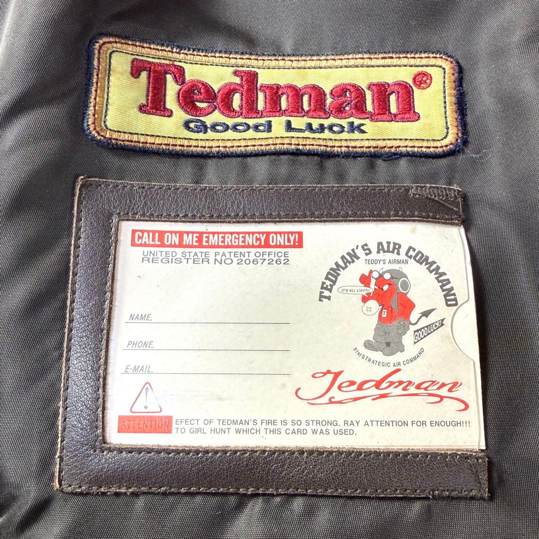 【美品】テッドマン Limited MA-1 フライトジャケット L 超短丈