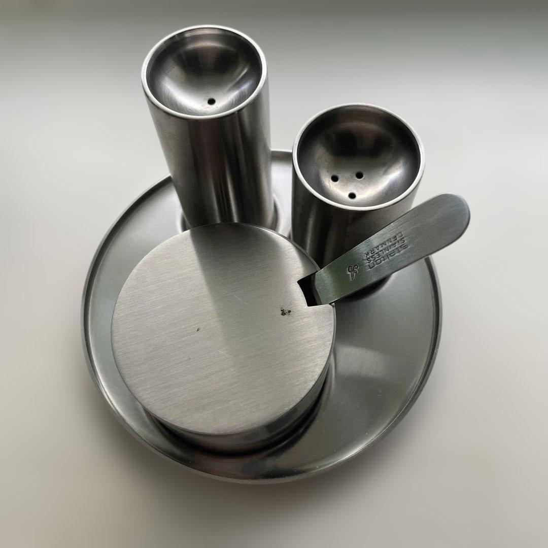 Stelton ステンレス　arne jacobsen 調味料入れ