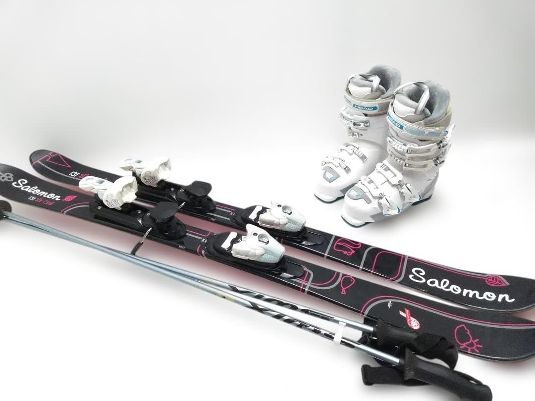 サロモン Le ciel 131cm ミッドスキー ヘッド ブーツ23cmセット