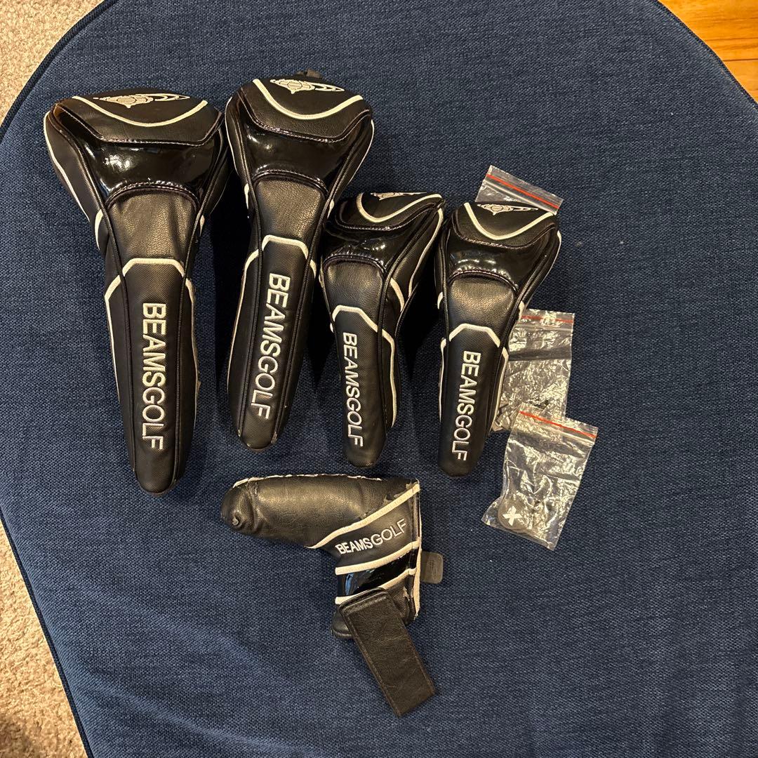 BEAMS GOLF / ツアープロ キャディバッグ 同タイプヘッドカバーセット