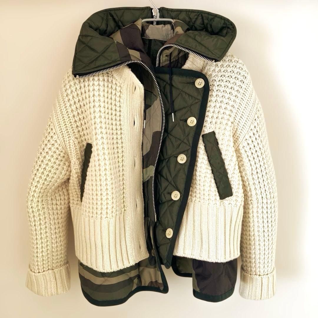 21AWサカイ 変形ニット＆ジャケット セット sacai kawsコラボ