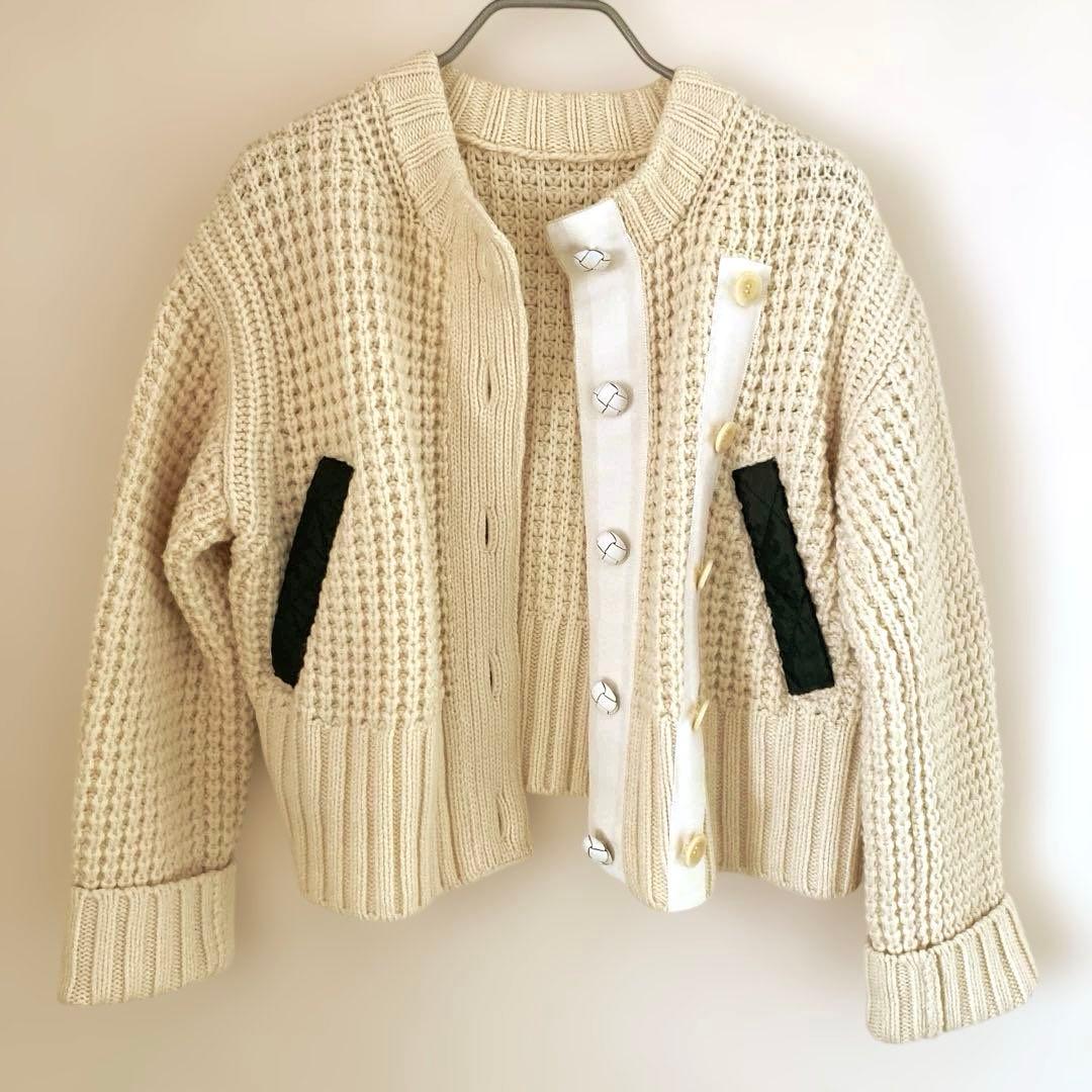 21AWサカイ 変形ニット＆ジャケット セット sacai kawsコラボ