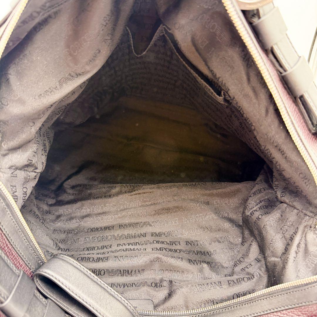 美品◆エンポリオアルマーニ 大容量 2way レザー トートバッグ ビジネス