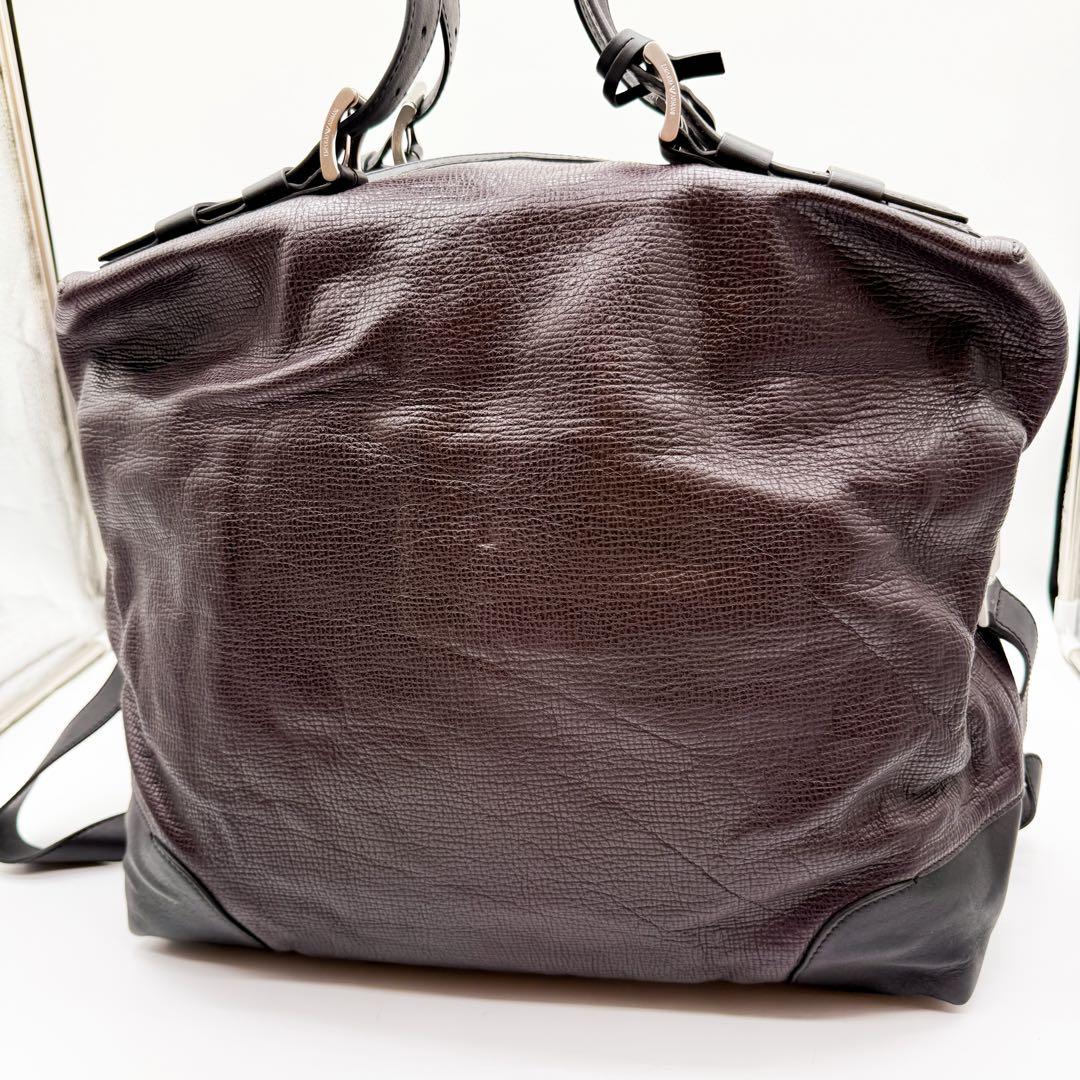 美品◆エンポリオアルマーニ 大容量 2way レザー トートバッグ ビジネス