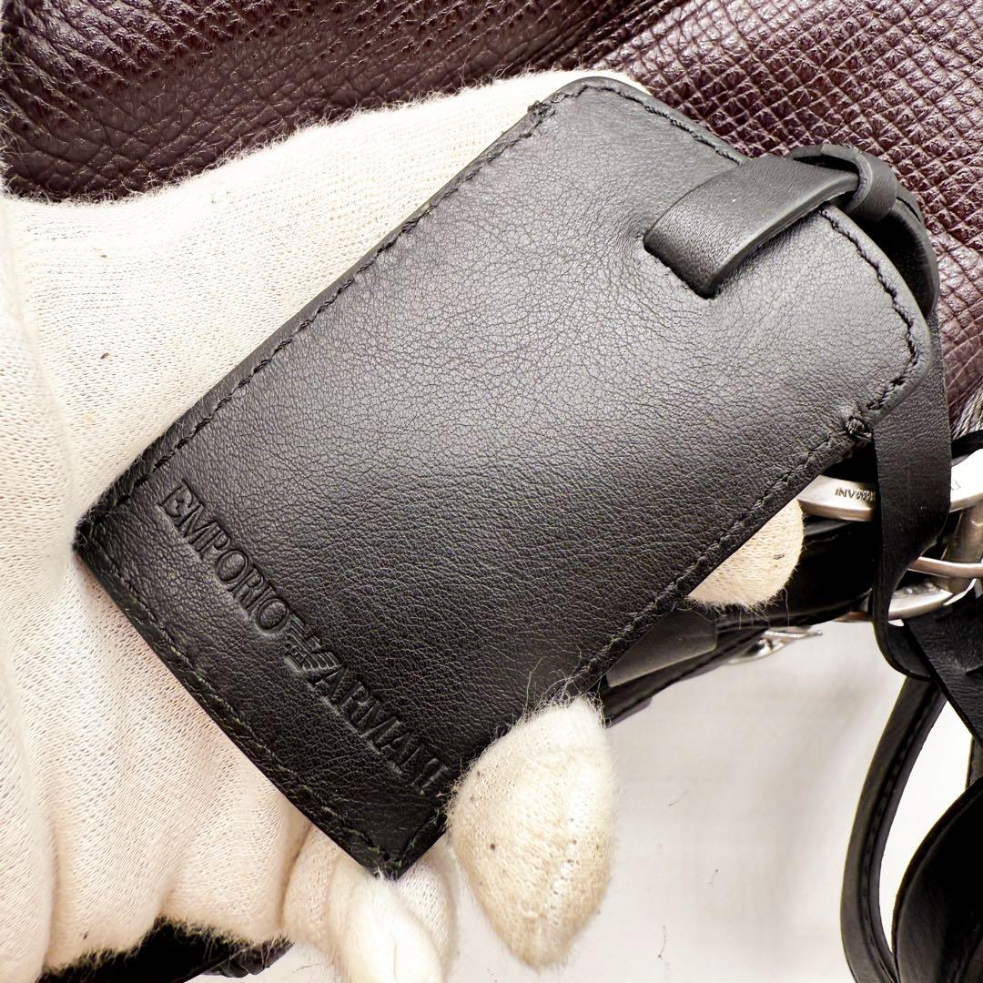 美品◆エンポリオアルマーニ 大容量 2way レザー トートバッグ ビジネス