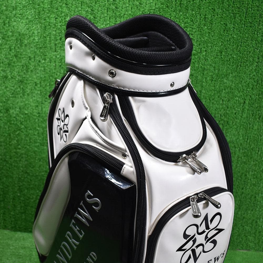 St ANDREWS/ゴルフ 3点式/エナメルキャディバッグ9.5型 美品！