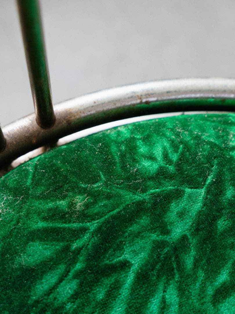 70's vintage 回転アームチェア ベロア 昭和レトロ　ポップ