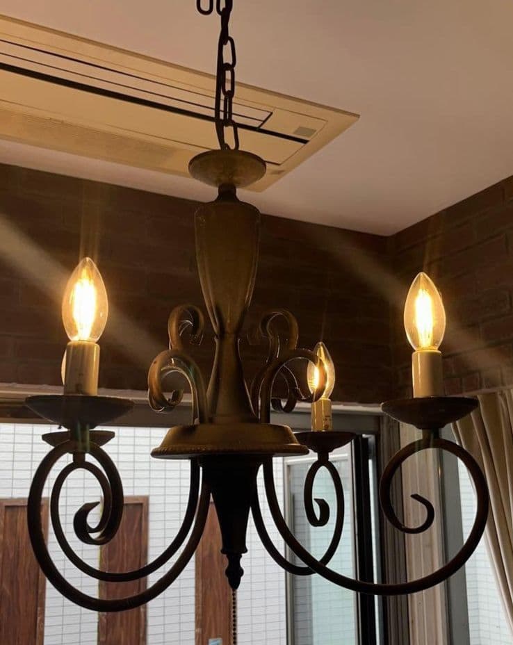 アンティークシャンデリア　シャビー　インダストリアル　ヴィンテージシャンデシア