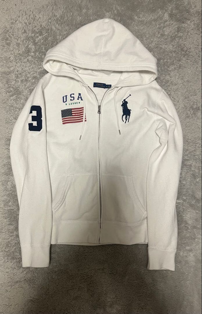 Polo Ralph Lauren USAフラッグ　ジップパーカー M