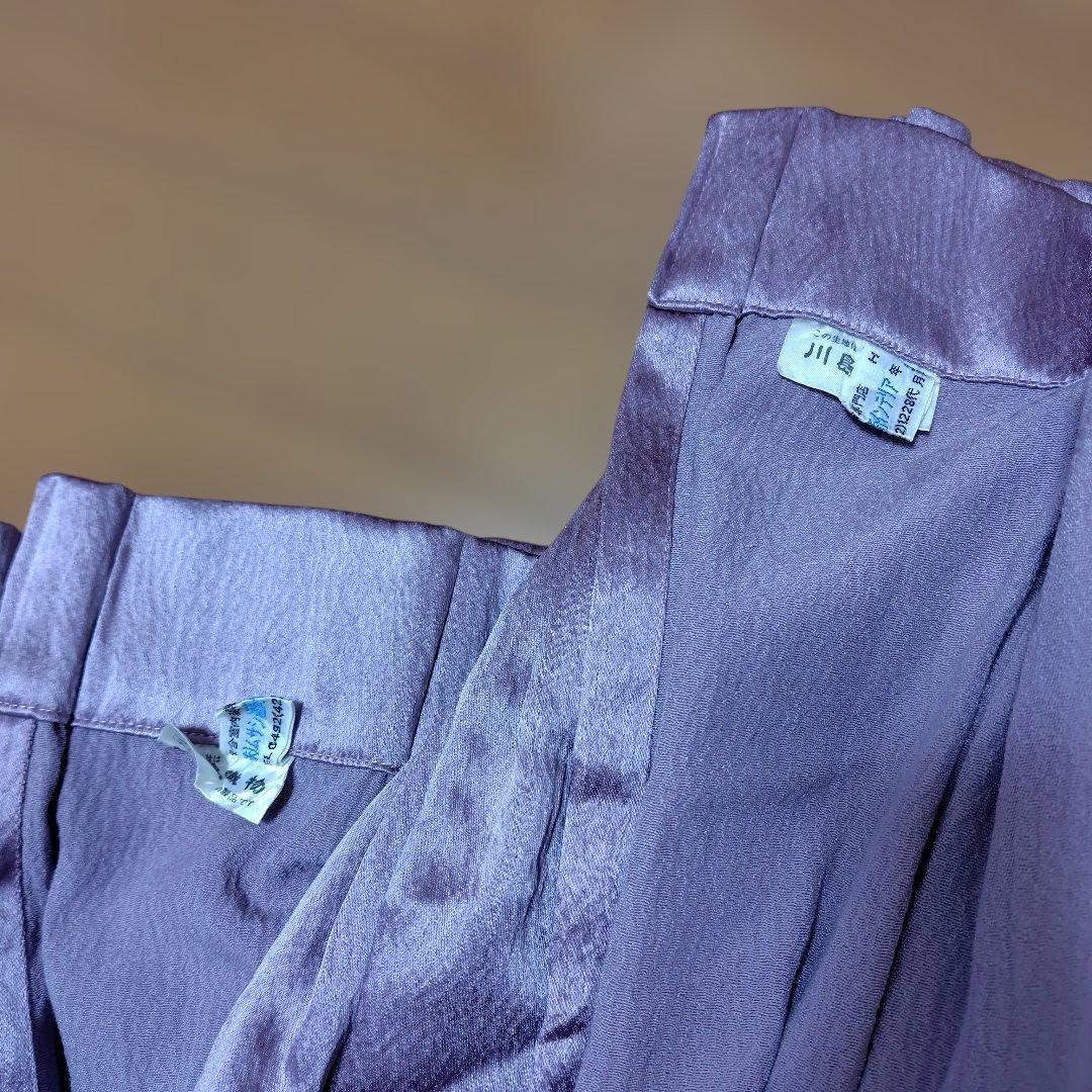 川島織物　未使用　オーダー品　プリーツカーテン　紫系