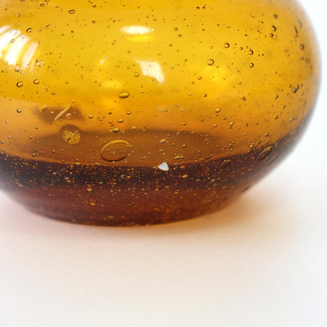 【シールあり】エリックホグラン　Erik Hoglund　アンバー 花瓶/花器