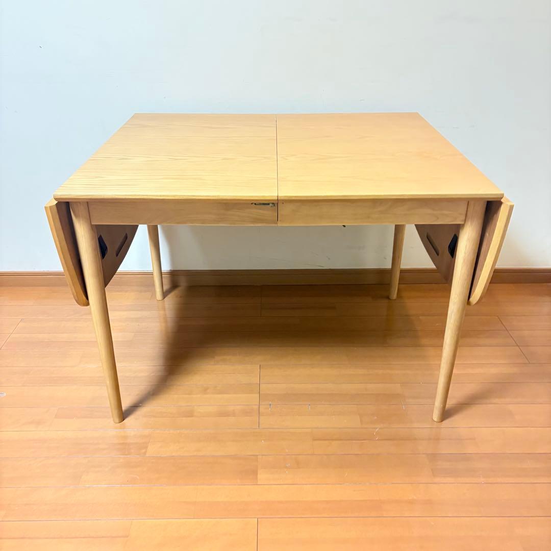 【美品・送料込み】ACTUS系 北欧風 伸長式 バタフライ ダイニングテーブル