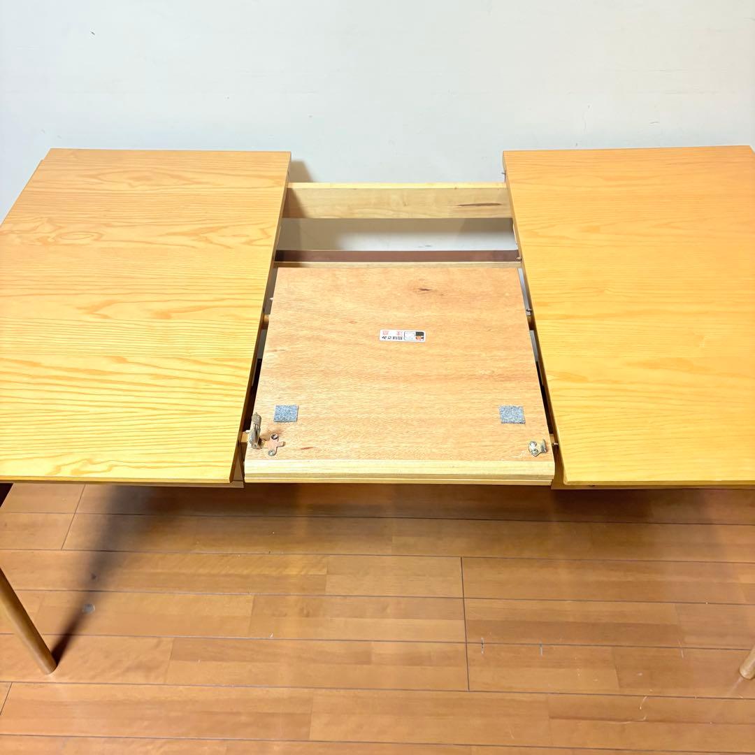 【美品・送料込み】ACTUS系 北欧風 伸長式 バタフライ ダイニングテーブル