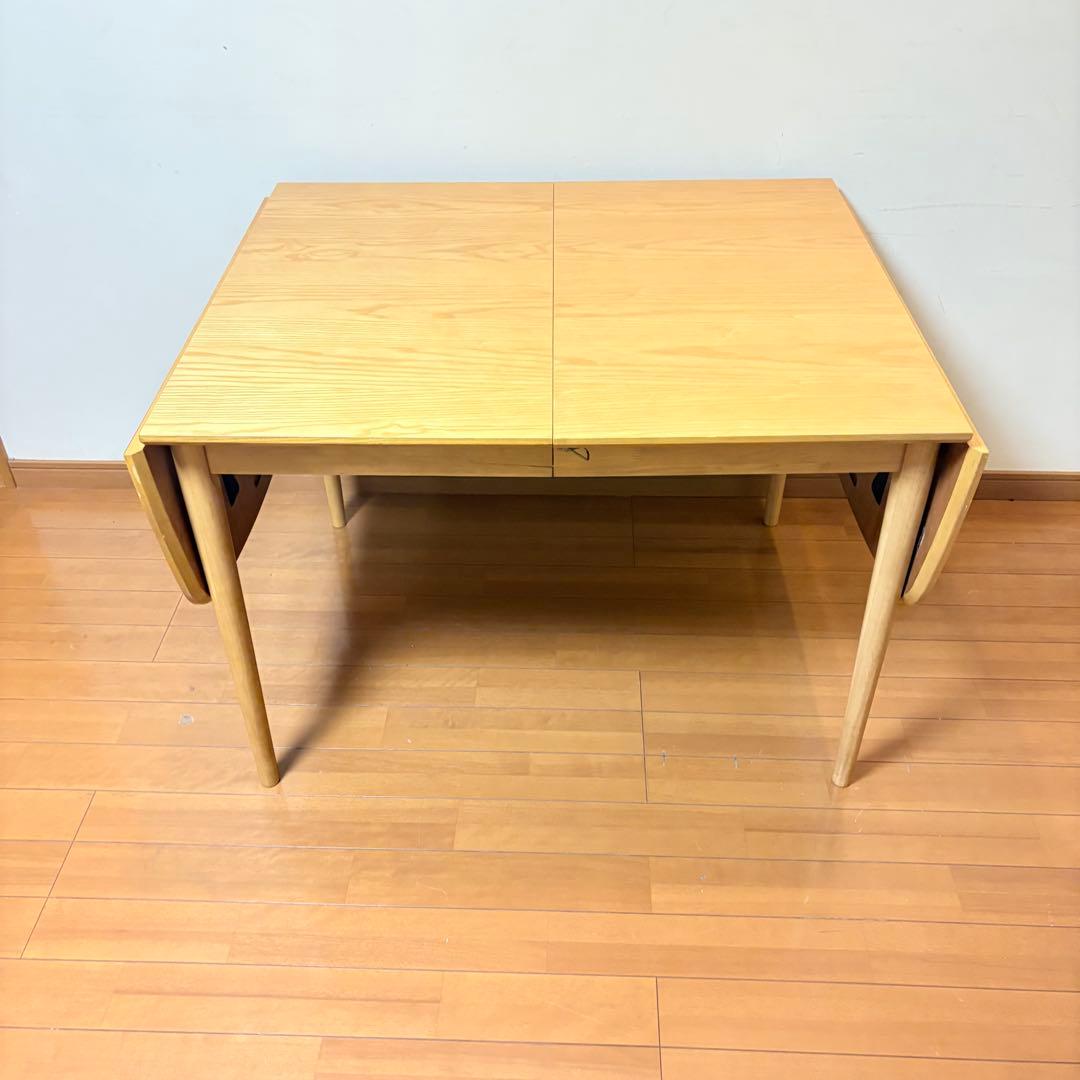 【美品・送料込み】ACTUS系 北欧風 伸長式 バタフライ ダイニングテーブル