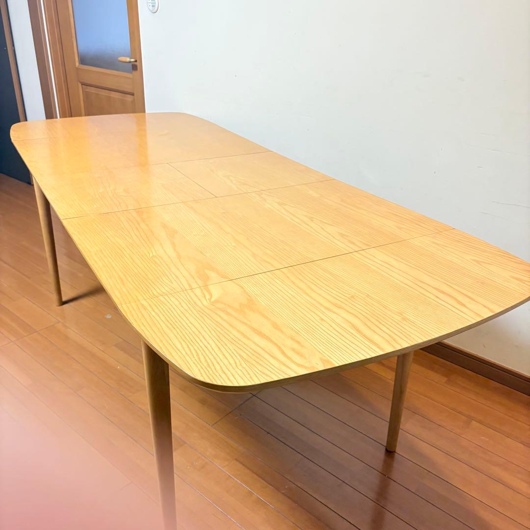 【美品・送料込み】ACTUS系 北欧風 伸長式 バタフライ ダイニングテーブル