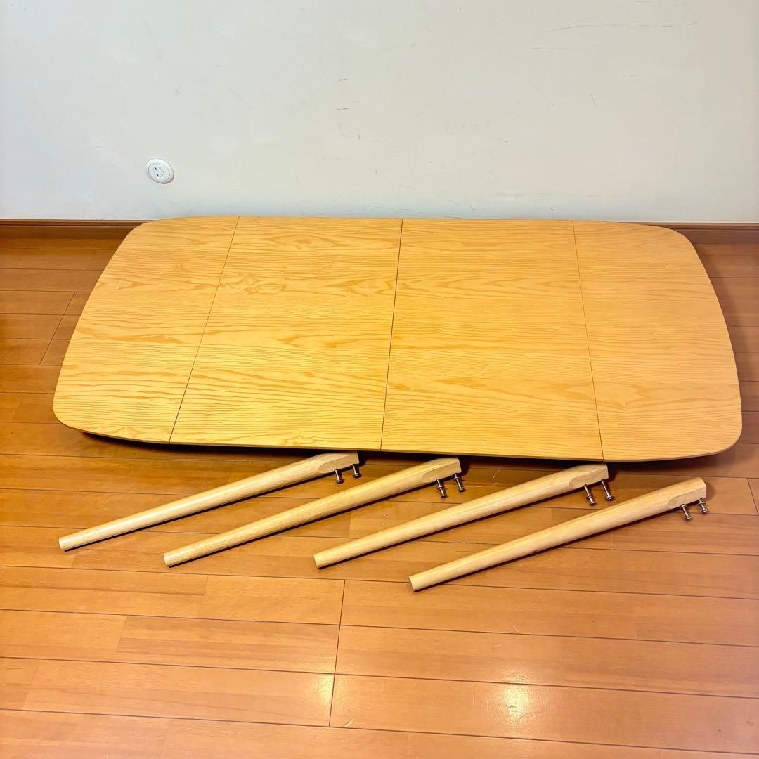 【美品・送料込み】ACTUS系 北欧風 伸長式 バタフライ ダイニングテーブル