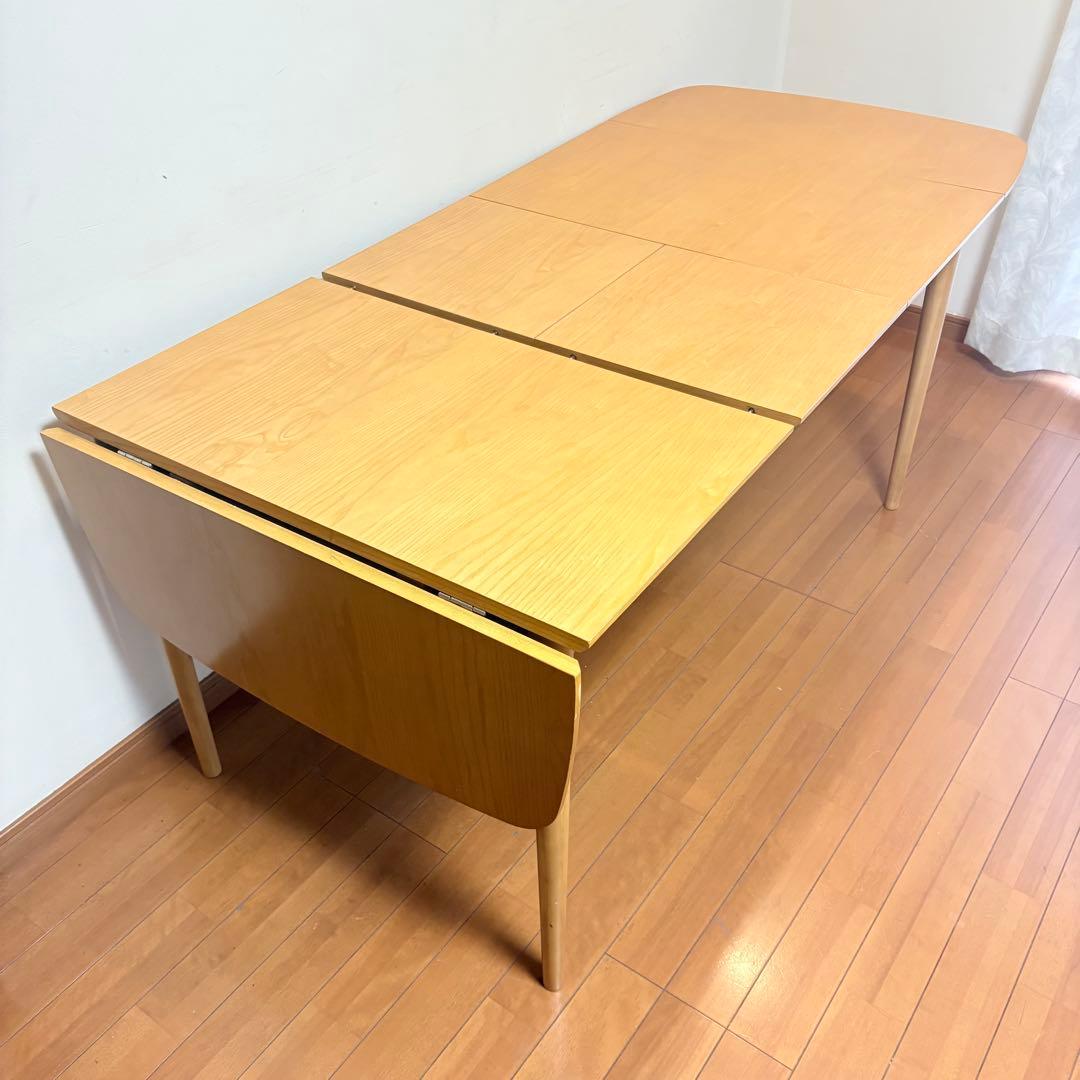 【美品・送料込み】ACTUS系 北欧風 伸長式 バタフライ ダイニングテーブル