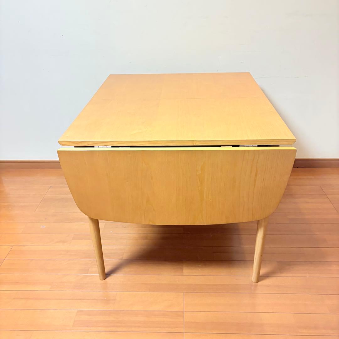 【美品・送料込み】ACTUS系 北欧風 伸長式 バタフライ ダイニングテーブル