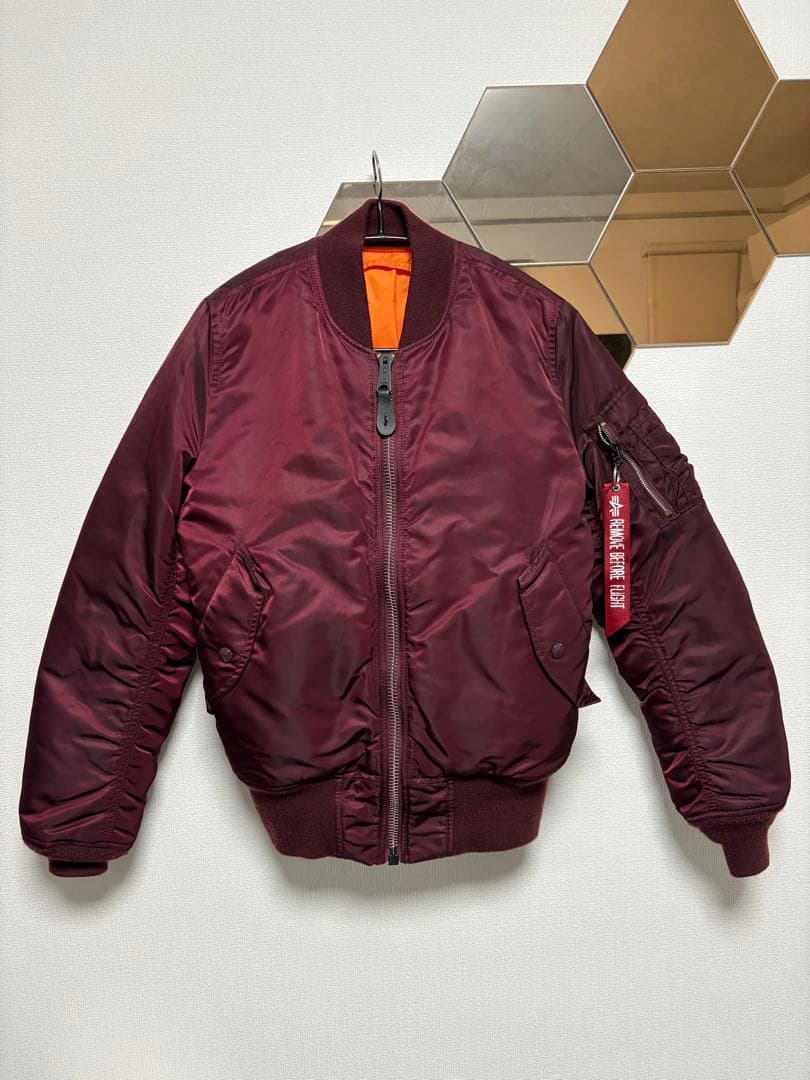 alpha industries 希少色 MA-1 xs バーガンディ
