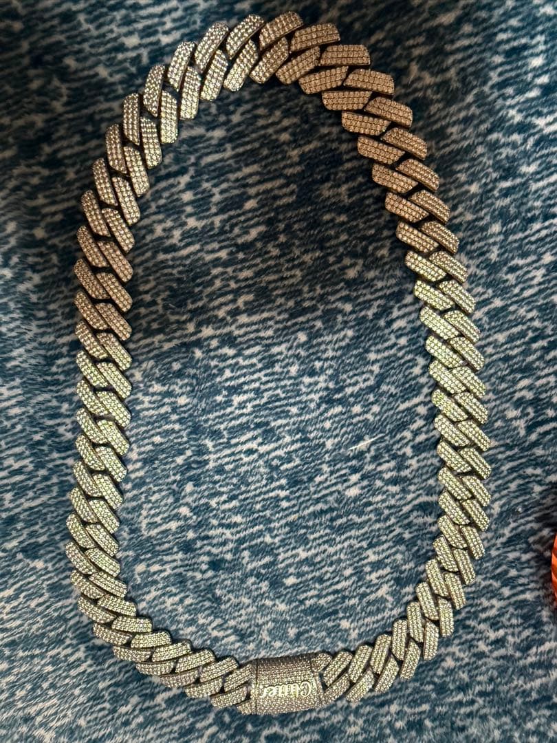 アクセサリー glitter 19mm iced out chain 60cm