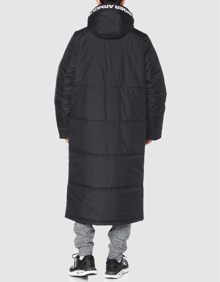 【美品】アンダーアーマー トレーニング アウター UA ロングコート ワードロゴ