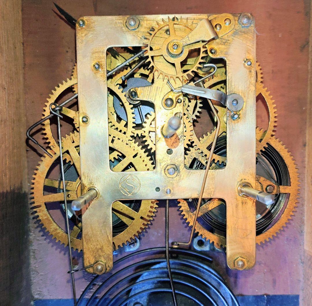 〈完動・美品〉精工舎 頭大丸型　ゼンマイ振り子時計 アンティーク古時計