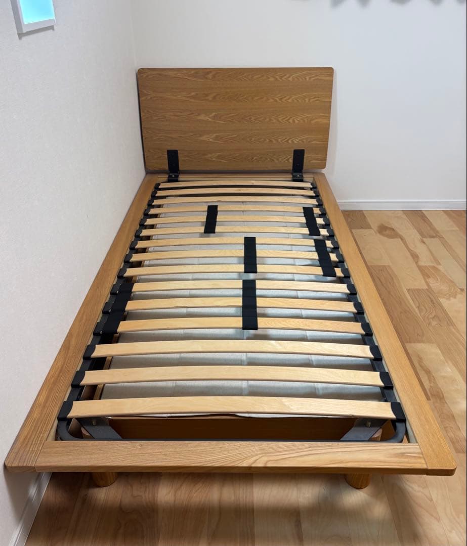 無印良品　旧タイプ　木製シングルベッド 引き出し収納付き