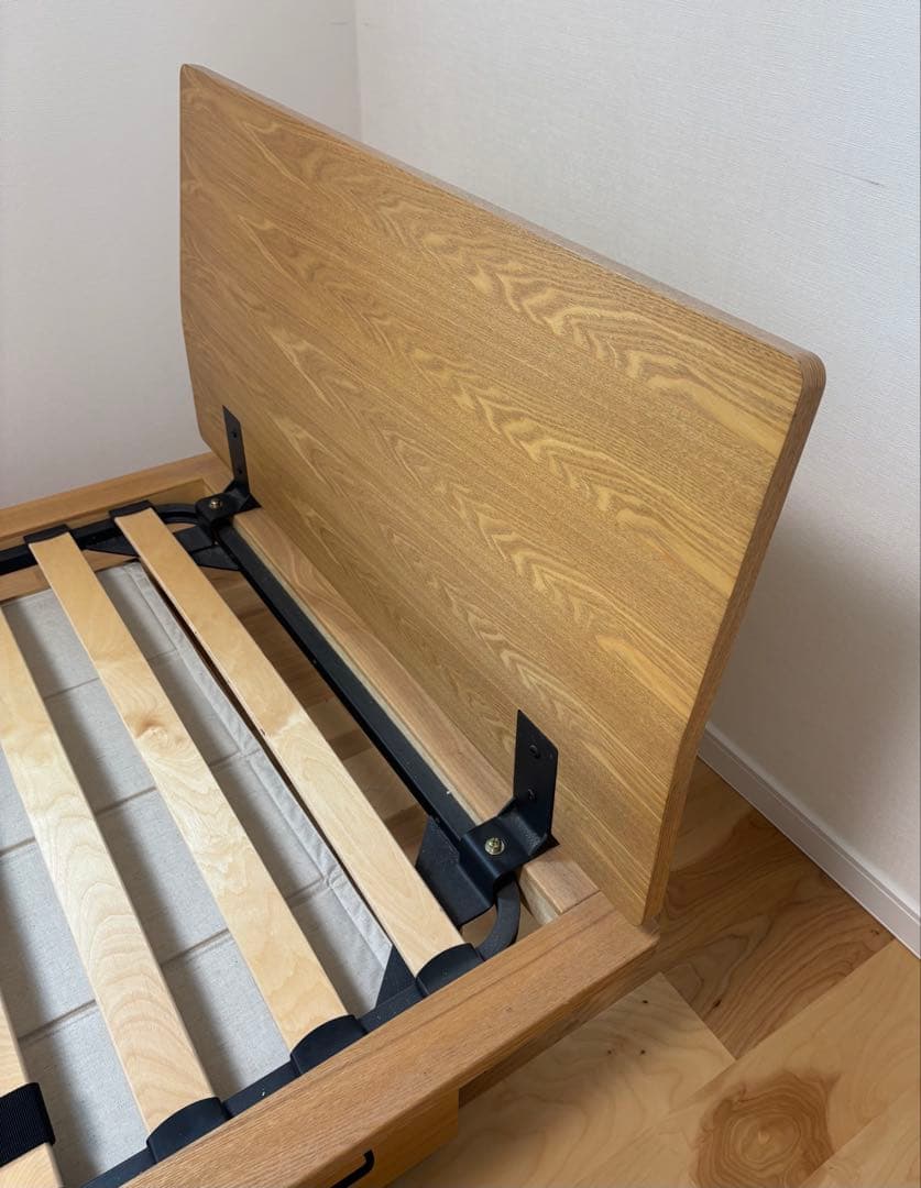 無印良品　旧タイプ　木製シングルベッド 引き出し収納付き