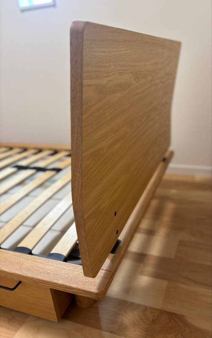 無印良品　旧タイプ　木製シングルベッド 引き出し収納付き