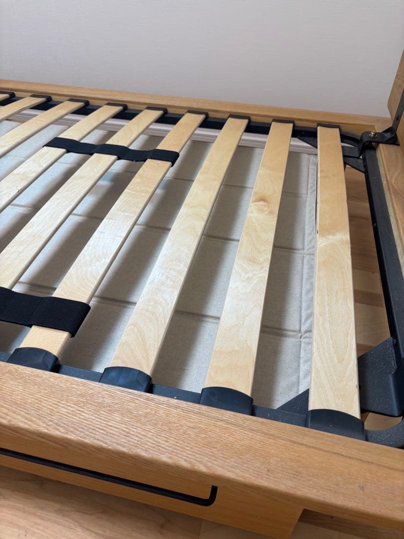 無印良品　旧タイプ　木製シングルベッド 引き出し収納付き