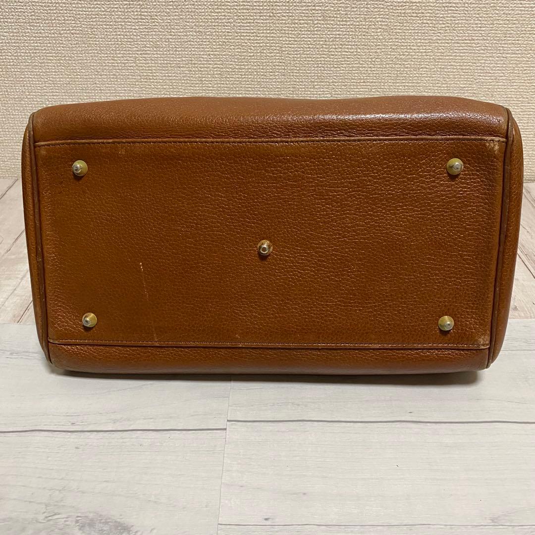 バーバリー Burberrys レザー ミニボストン ノバチェック裏地 ブラウン