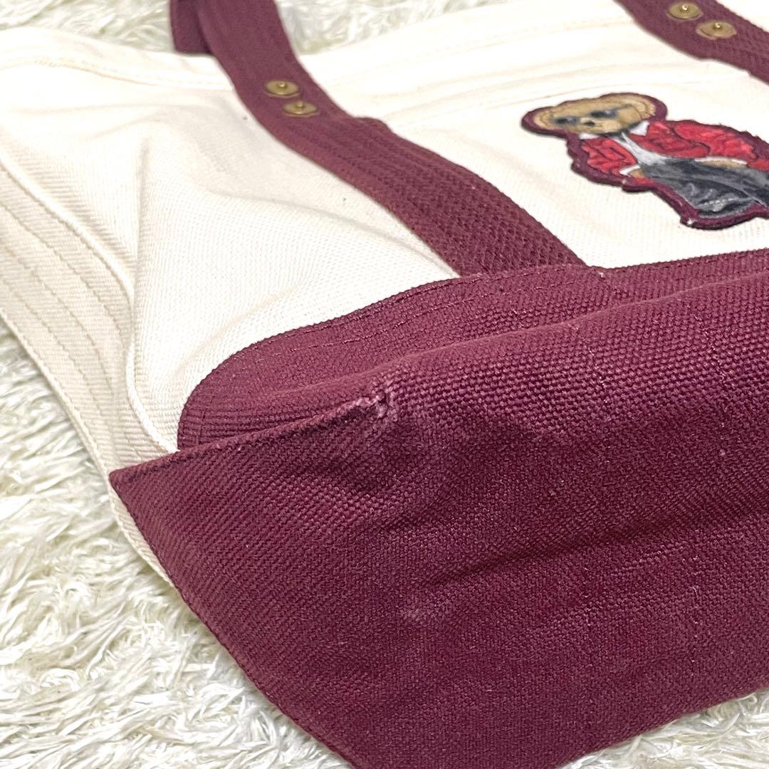 Polo by Ralph Lauren ボルドー　ポロベア　トートバッグ　ミニ