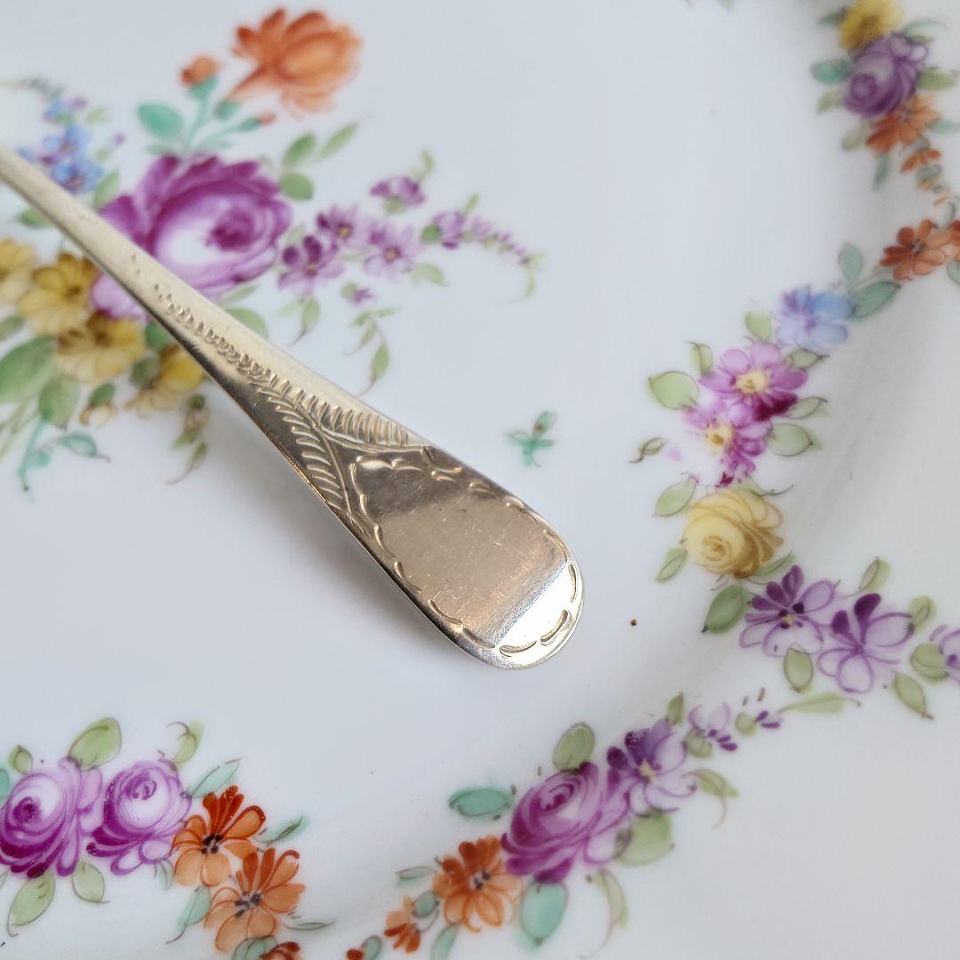 イギリス　アンティーク　ジャムスプーン　スターリングシルバー 純銀製