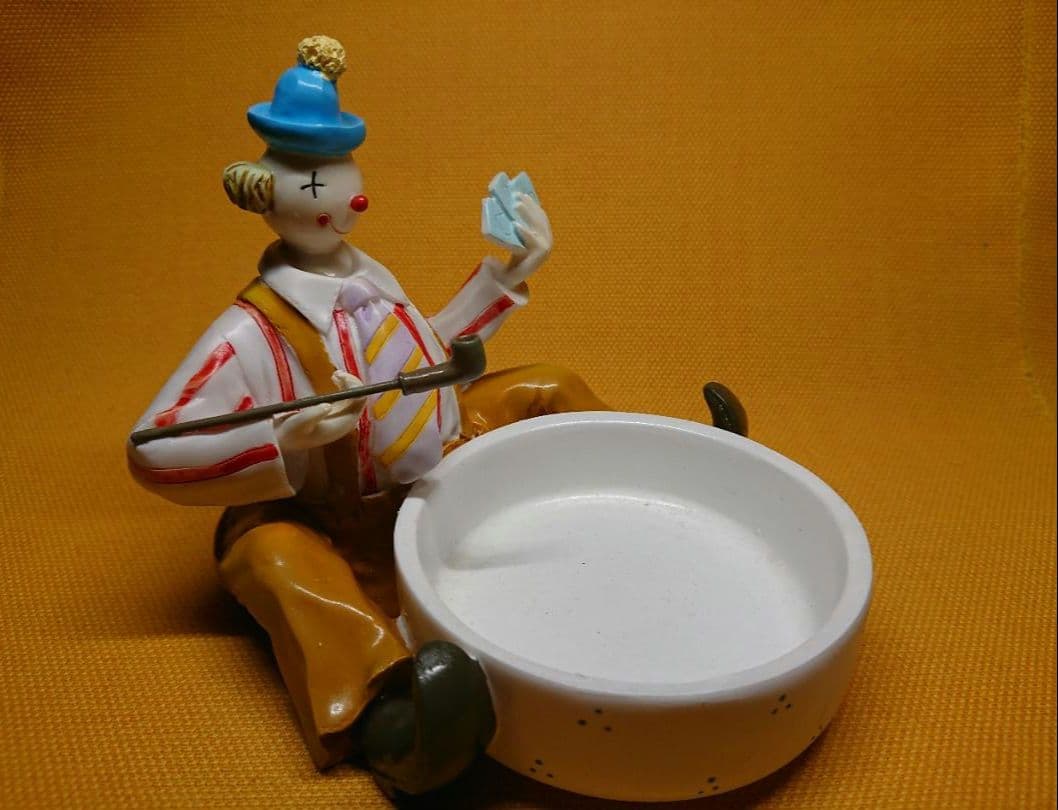 人形　ピエロ　陶器　オブジェ　置物　インテリア　工芸品　美術品　A1147