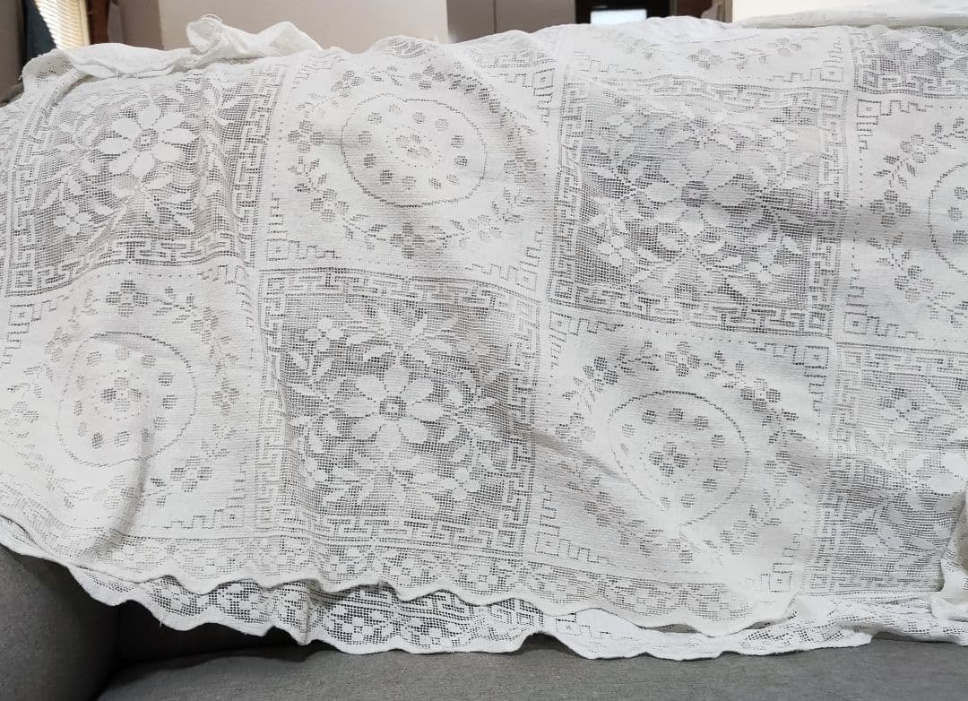 レースのテーブルクロス　インテリア敷物　レースクロス　152 x 120