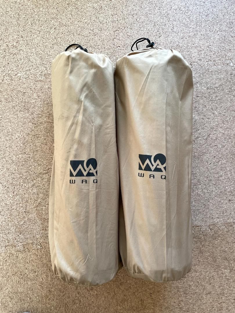【1度使用のみ・2個セット】WAQ インフレータブルマット 厚さ8cm タン