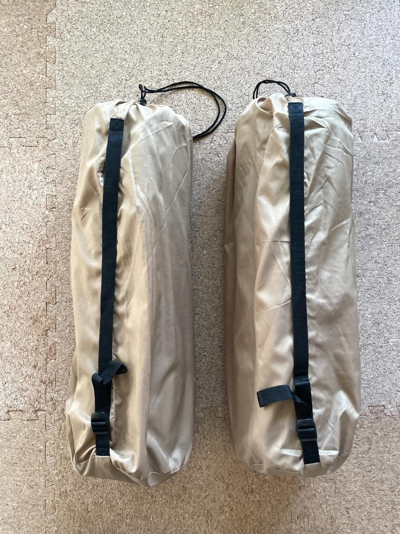 【1度使用のみ・2個セット】WAQ インフレータブルマット 厚さ8cm タン