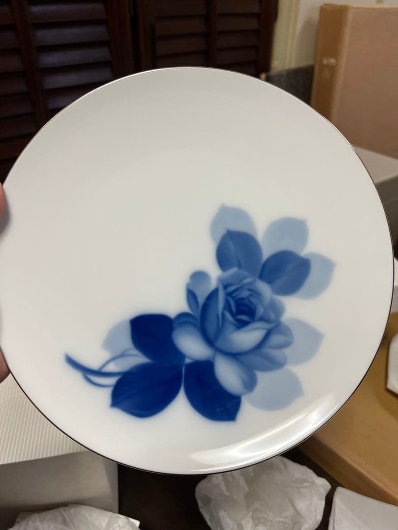 大倉陶園　ブルーローズ　モーニングセット6点