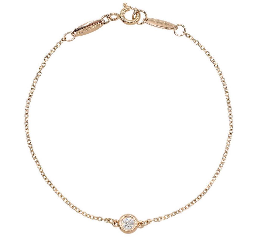 R2796 ティファニー K18PG×ダイヤ バイザヤード ブレスレット