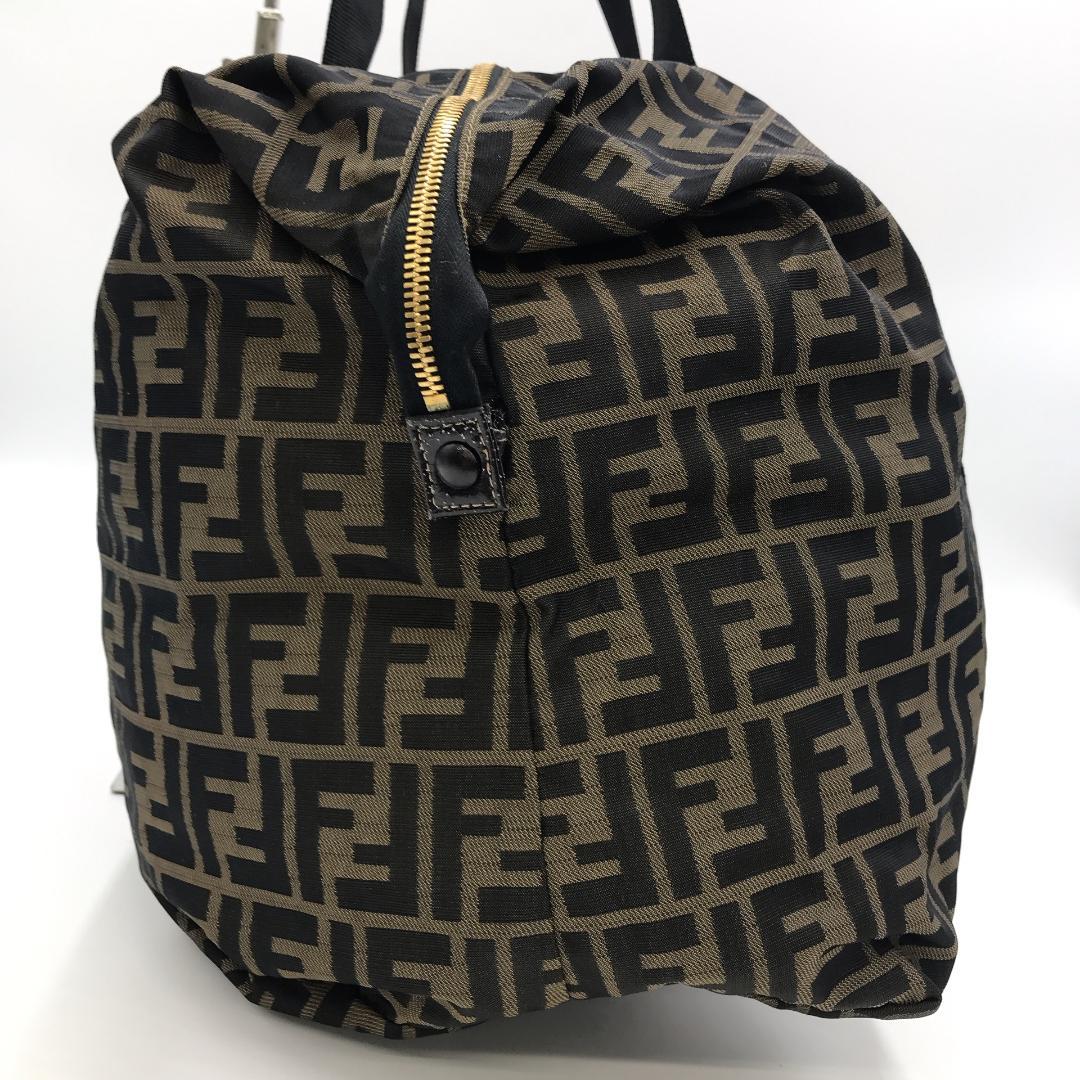 FENDI フェンディ ボストンバッグ 旅行カバン ズッカ柄 FFロゴ 大容量