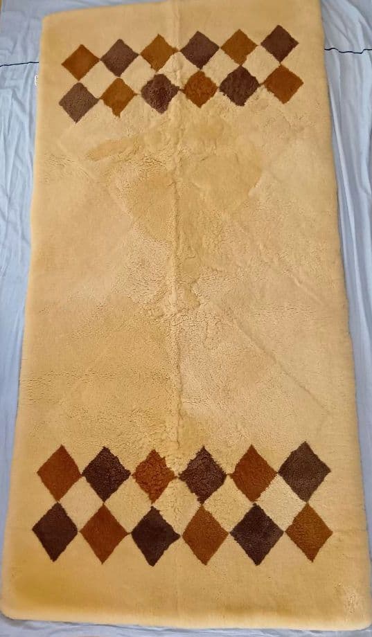 クリーニング済　ムートンライフ　　　ムートンシーツ　シングルサイズ　あったか寝具