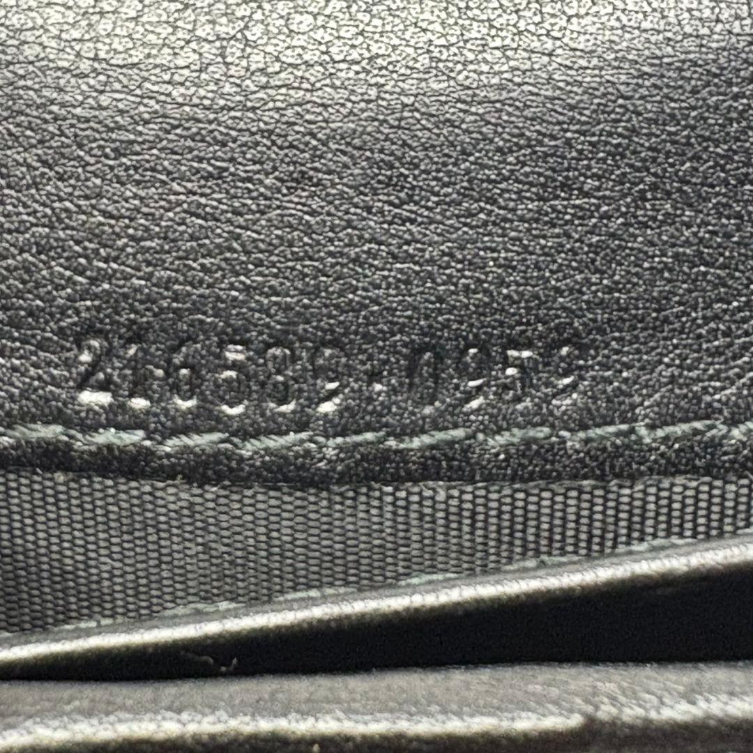 08 美品 GUCCI シマ 二つ折り財布 長財布 インターロッキング 黒 x6
