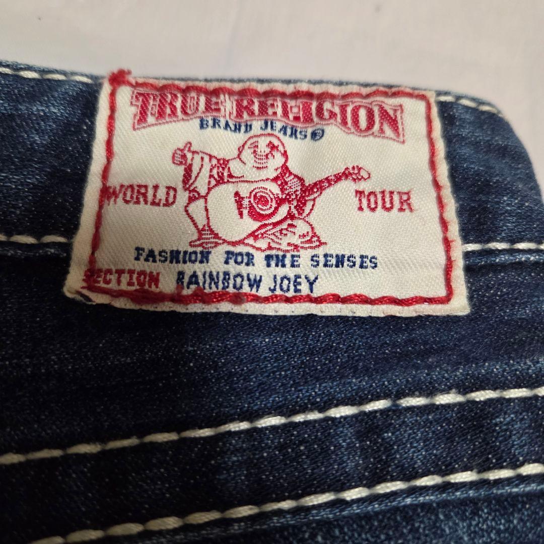 極美品TRUE RELIGIONブーツカット・フレアデニム・ダークブルーW25