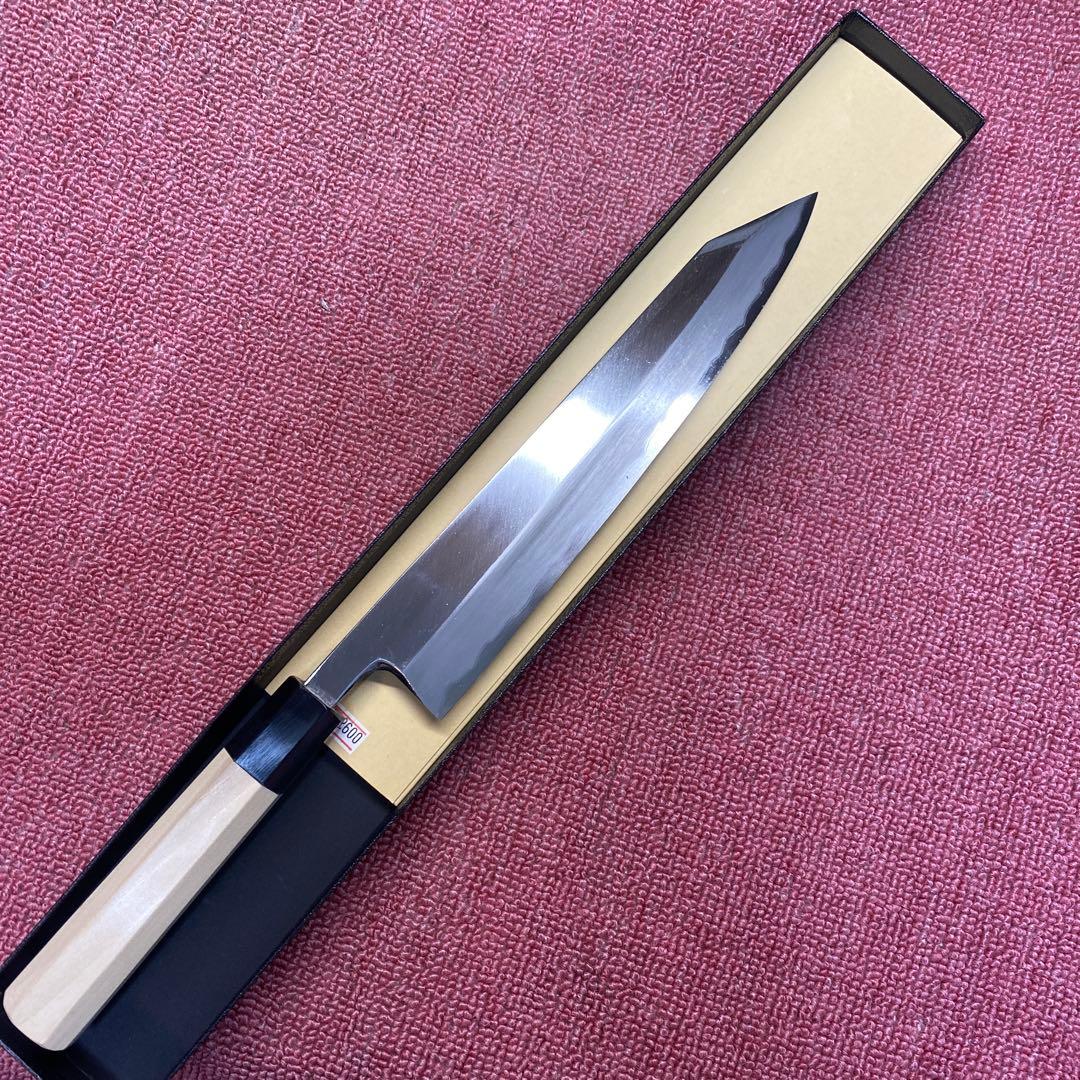 青二鋼　勘所切付特製万能和包丁　240㎜ 8寸