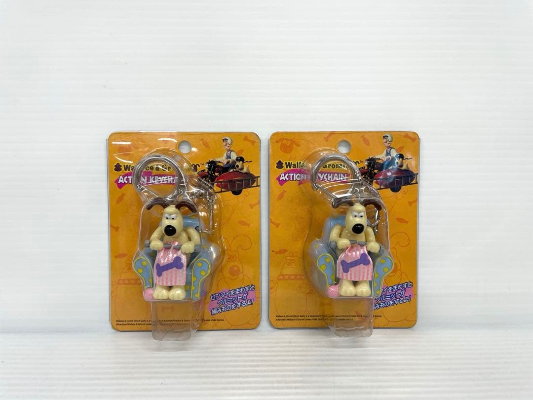 【レア】ウォレスとグルミット アクション キーチェーン 2個セット 未開封