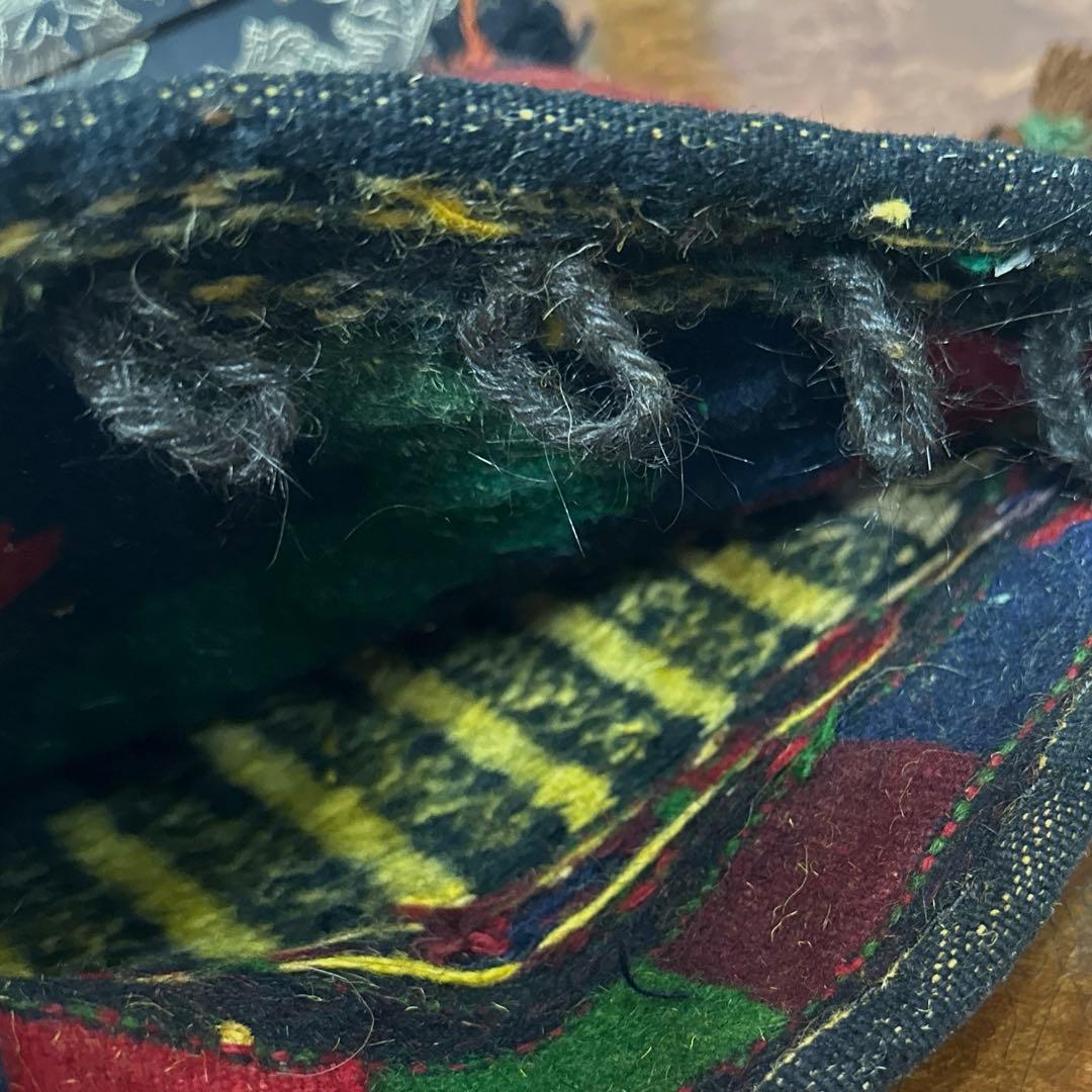 オールドキリムのとても古い ホリジンバッグ　ヴィンテージ トライブルラグ