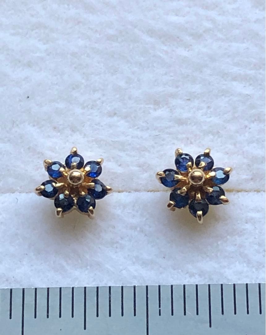 K18YGサファイアピアス