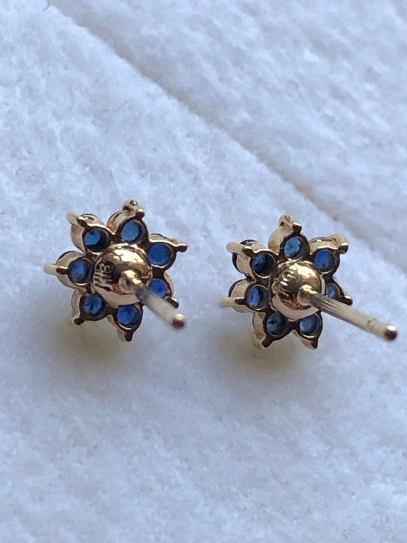 K18YGサファイアピアス