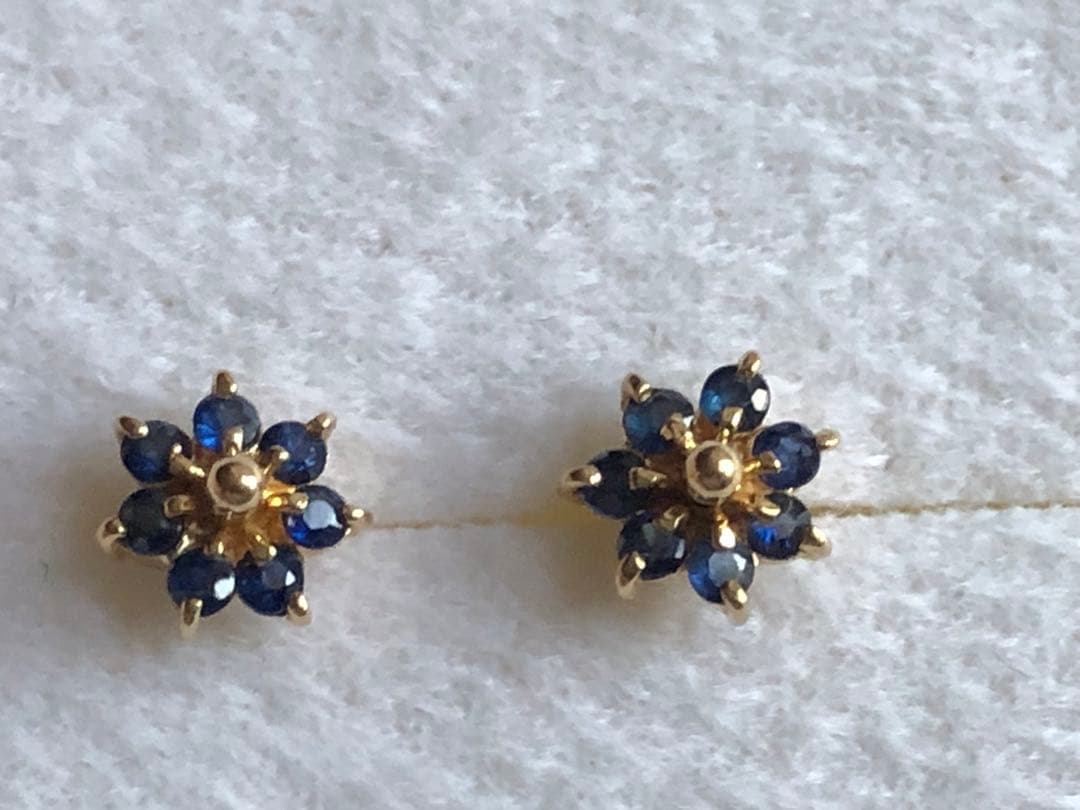 K18YGサファイアピアス